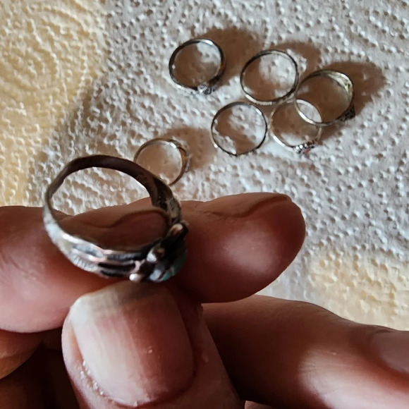 Vintage Sterling silver ring bundle sizes 2-4 - Picture 9 of 16